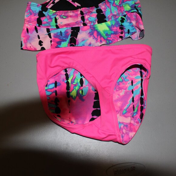 Multi Color 2 Pcs Justice Bikini Swimsuit Size 10 - Picture 11 of 15
